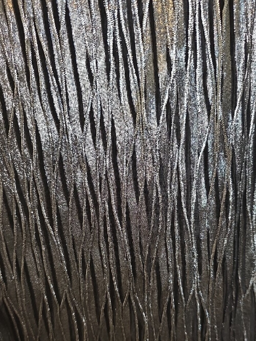 R&M Richards Black Silver Metallic Midi Dress - Picture 3 of 7